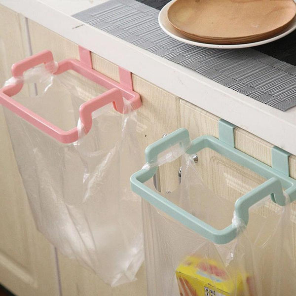 [variant_title] - Foldable Creative Hanging Trash Rubbish Bag Holder Garbage Rack Cupboard Cabinet Storage Hanger for Kitchen