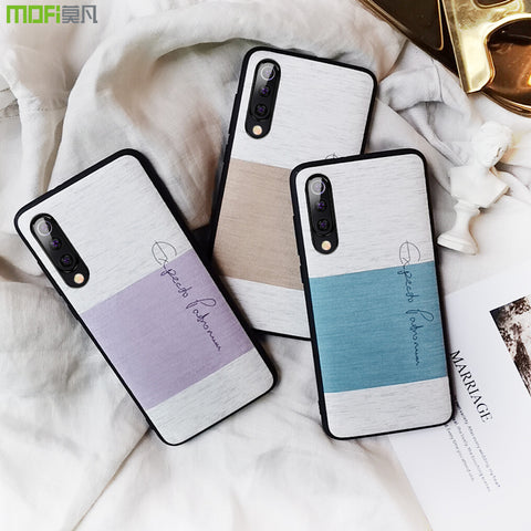 [variant_title] - for xiaomi mi 9 SE case cover fitted back cover soft touch cotton cloth blue mi9 pride edition coque MOFi mi9 global case