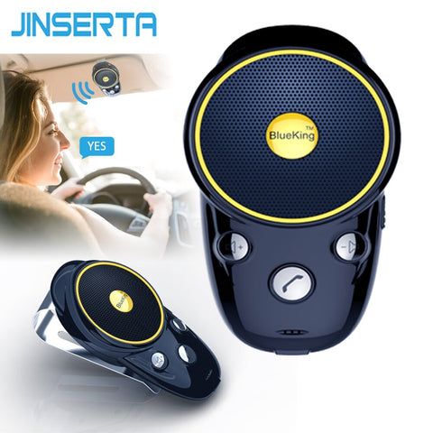 Default Title - JINSERTA Bluetooth Handsfree Car Kit Wireless Bluetooth Speaker Phone MP3 Music Player Sun Visor Clip Speakerphone Rechargeable