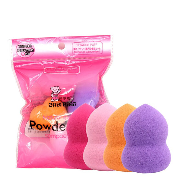 4Pcs Gourd - Sinso 4Pcs Makeup Sponge Top Quality Real Soft Powder Beauty Cosmetic Puff Soft Make up Cosmetic Tools Water-Drop Shape 8Colors