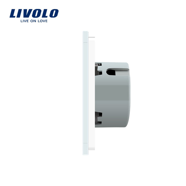 [variant_title] - Livolo EU Standard Wall Light Remote Touch Switch,1gang 1way ,Glass Panel, AC 220~250V ,VL-C701R-1/2/3/5, No remote controller