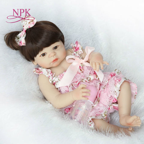 [variant_title] - Bebes Reborn doll 57CM Full Body silicone doll Girl Reborn Baby Doll Bath Toy Lifelike Newborn Princess victoria Bonecas  Menina