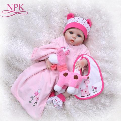 [variant_title] - NPK Full Body Silicone Reborn Baby Doll kids Playmate Gift For Girls Baby Girl Alive Soft Toys For Bouquets Doll Bebes Reborn