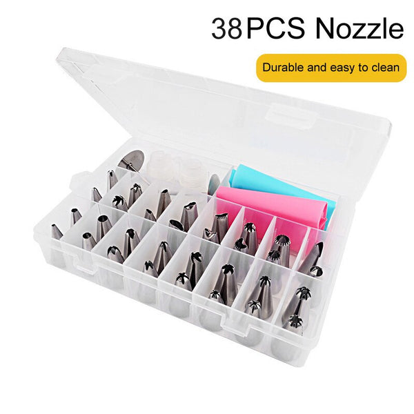 38pcs - Cream 38 Pcs Baking Pastry Tool Pastry Tools Bakeware Confectionery Bags Nozzles Confectionery Cake Shop Home Kitchen Dining