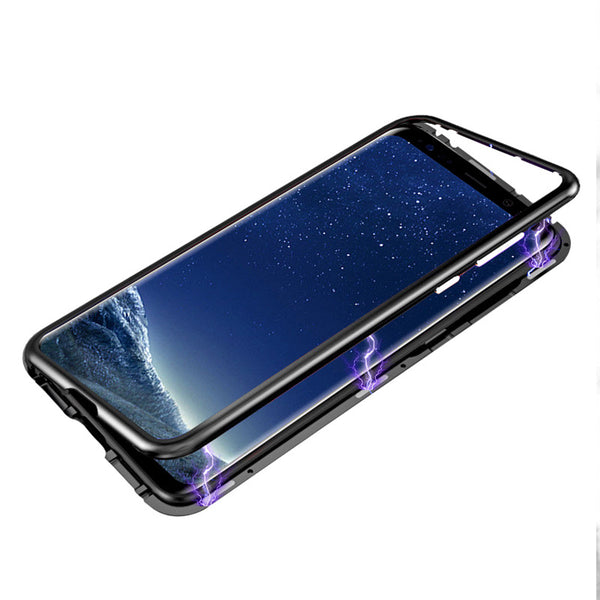 [variant_title] - Eqvvol Magnetic Adsorption Metal Case For Samsung Galaxy S9 S8 Plus S7 Edge Tempered Glass Back Magnet Cover For Note 8 9 Cases