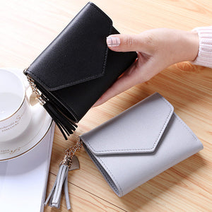 [variant_title] - Mini Tassel Wallet Women Fashion Purse Female Short Mini Wallets Korean Students Lovely Purse Female Small Wallet for Women
