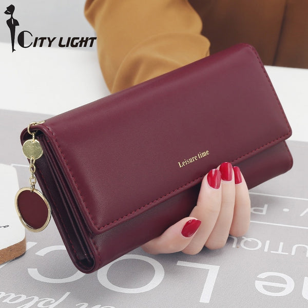 [variant_title] - New Fashion Women Wallets Long Style Multi-functional wallet Purse Fresh PU leather Female Clutch Card Holder