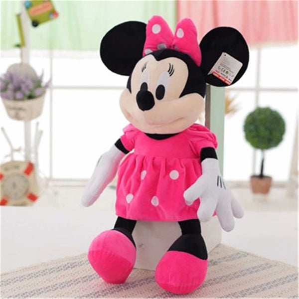 Pink Minnie - 30cm Mickey Mouse Minnie Donald Duck Daisy Plush Toys Cute Goofy Dog Pluto Dog Kawaii Stuffed Toys Children Gift