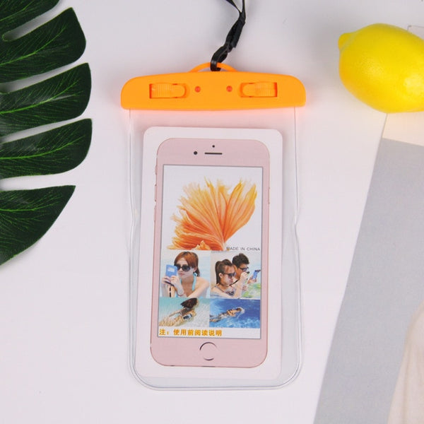 TMFSD-orange - Waterproof Bag Case Universal 6.5 inch Mobile Phone Bag Swim Case Take Photo Under water For iPhone 7 Full Protection Cover Case