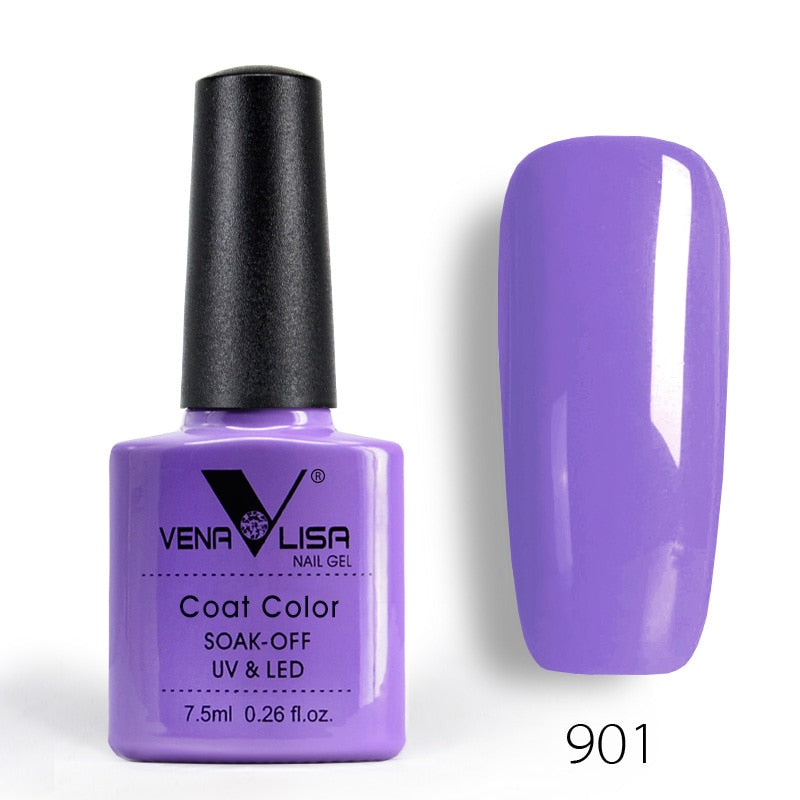 901 - New Free Shipping Nail Art Design Manicure Venalisa 60Color 7.5Ml Soak Off Enamel Gel Polish UV Gel Nail Polish Lacquer Varnish