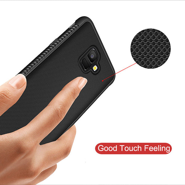 [variant_title] - Case For Samsung Galaxy A7 2018 A6 A8 Plus Silicone Fitted Cases Soft TPU Anti Slip Cover For Samsung A7 2018 Case A8 Plus A6 A7