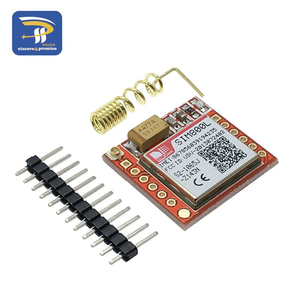 [variant_title] - Smallest SIM800L GPRS GSM Module Kit MicroSIM Card Core BOard Quad-band TTL Serial Port with the antenna