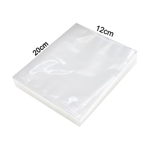 12x20cm - 100PCS/LOT vacuum sealer Plastic Storage bag for vacuum sealing machine for pack food saver Packaging Rolls packer seal bags