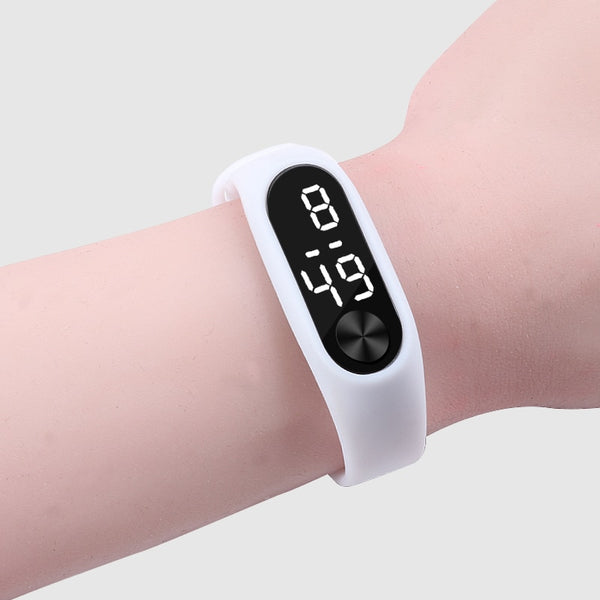 [variant_title] - Fashion Men Women Casual Sports Bracelet Watches White LED Electronic Digital Candy Color Silicone Wrist Watch for Children Kids