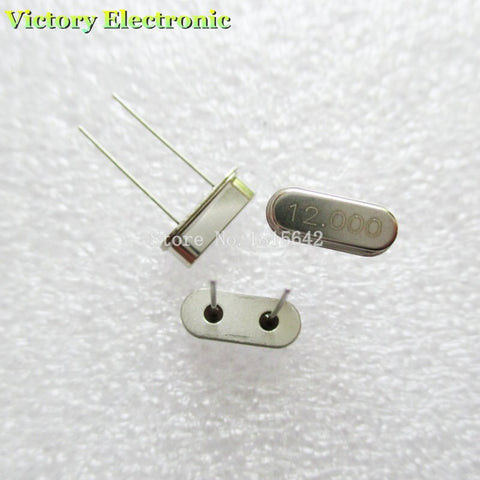 Default Title - 10PCS/Lot Crystal Oscillator Crystal Resonator 12MHz 12M 12.000MHz 12.000M 12.000 49S HC-49S DIP-2 Passive crystal Quartz