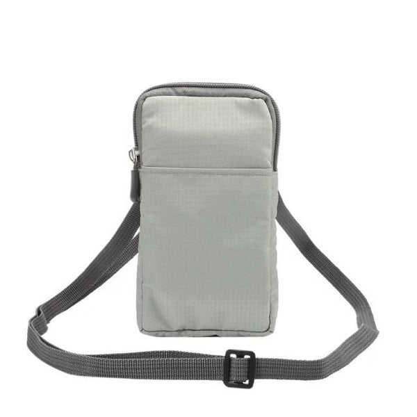 Light Gray - FULAIKATE SPORTS Universal Wallet Bag for iphone6 7 Plus Climbing Portable Case for iPhone 6s mobile phone Shoulder bag holster