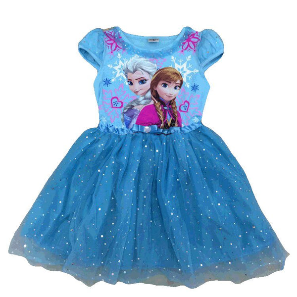 1-771 / 10T - Disney Frozen snow queen elsa baby girls Cosplay Costume princess anna Kids clothes Halloween Christmas carnival infant dress