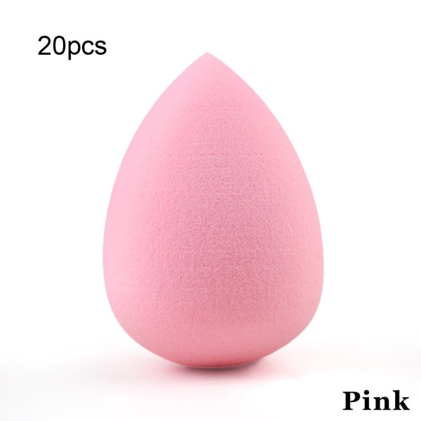 M Pink 20pcs - New Medium Makeup Sponge Water drop shape Make up Foundation Puff Concealer Powder Smooth Beauty Cosmetic makeup sponge tool