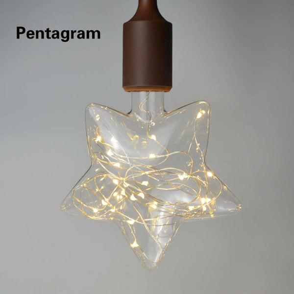 Pentagram-1063 - Creative  Edison Light Bulb Vintage Decoration LED Filament lamp Copper Wire String E27 110V 220V Replace Incandescent Bulbs