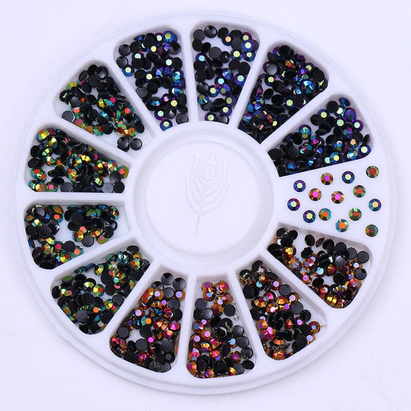 Pattern-21 - Mixed Color Nail Stone AB Color Rhinestone Irregular Beads Manicure For Nails Art Decorations Crystals