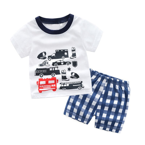 as photo-771 / 2T - VIDMID Baby boys clothing sets for kids boys short sleeve t-shirts shorts kids new T-shirt pants children's clothing set 7055