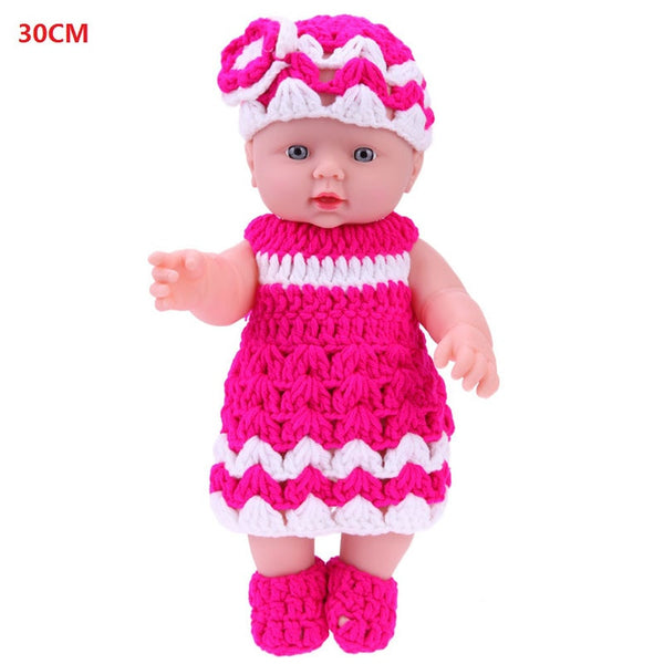 30CM H - 41cm Newborn Baby Simulation Doll Soft Children Reborn Doll Toy Boy Girl Emulated Doll Kids Birthday Gift Kindergarten Props