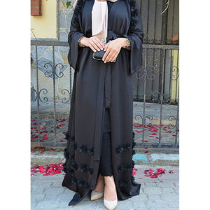 [variant_title] - Elegant Adult Muslim Robe Dress Dubai Abaya Arab Turkish Singapore Appliques For Women Jilbab Islamic Dress Clothing Large Size