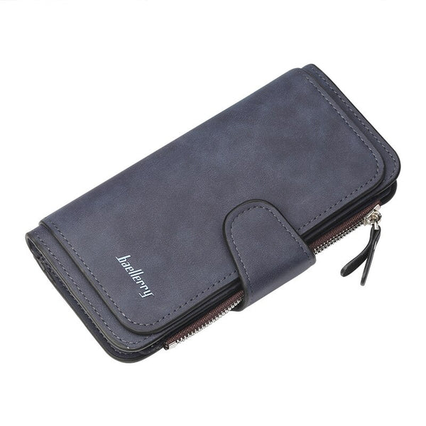 Deep Blue - Fashion Women Wallets Long Wallet Female Purse Pu Leather Wallets Big Capacity Ladies Coin Purses Phone Clutch WWS046-1