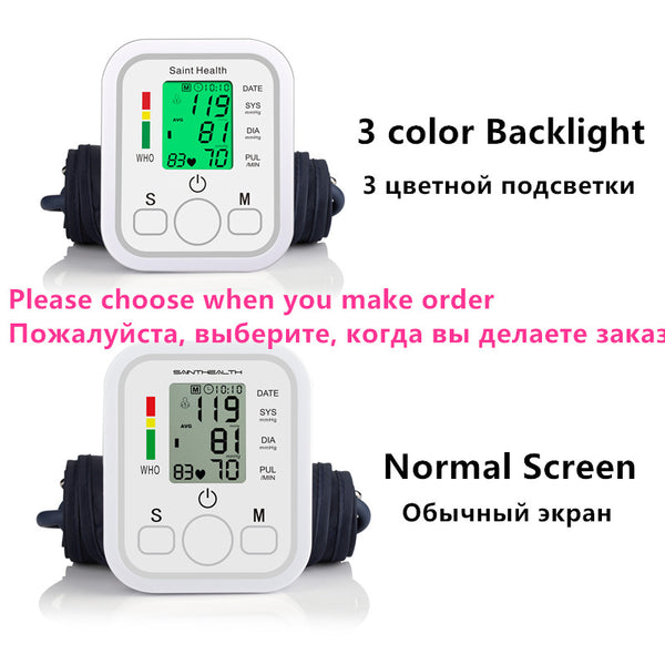 [variant_title] - Automatic Digital Arm Blood Pressure Monitor BP Sphygmomanometer Pressure Gauge Meter Tonometer for Measuring Arterial Pressure