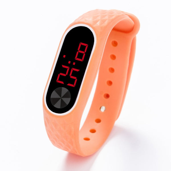 Orange Red - New Children's Watches Kids LED Digital Sport Watch for Boys Girls Men Women Electronic Silicone Bracelet Wrist Watch Reloj Nino