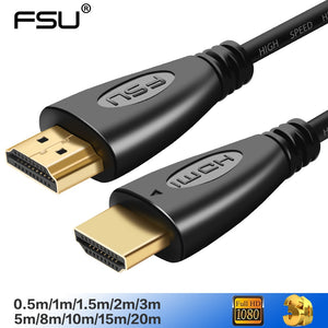 [variant_title] - FSU HDMI Cable video cables gold plated 1.4 1080P 3D Cable for HDTV splitter switcher 0.5m 1m 1.5m 2m 3m 5m 10m 12m 15m 20m
