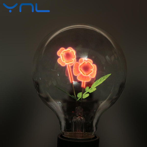 [variant_title] - YNL Edison lamp E27 220v Decorative Incandescent bulb G80 vintage novelty holiday lights 3w christmas lights for home lampada