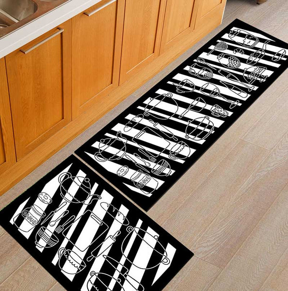 07 / 40x120cm - Kitchen Mat Cheaper Anti-slip Modern Area Rugs Living Room Balcony Bathroom Printed Carpet Doormat Hallway Geometric Bath Mat