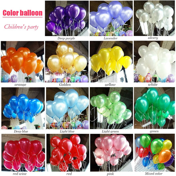 [variant_title] - 10Pcs birthday balloons 10inch 1.5g Latex Helium balloon Thickening Pearl party balloon Party Ball kid child toy wedding ballons