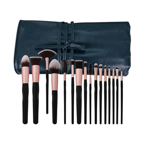 Default Title - AiceBeu 16pcs Professional Makeup Brushes Set Soft Hair with PU Pouch Eyeshadow Powder Foundation Blush Lip Cosmetic Kit