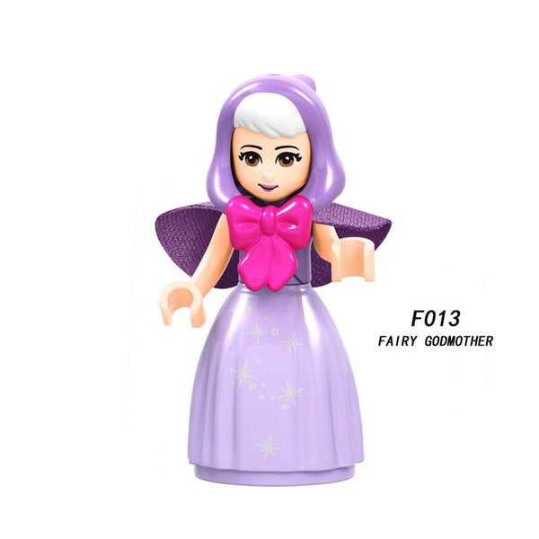 F013 fairy godmother - Snow White Fairy Tale Princess Girl anna elsa beast cinderella maleficent Friends Building Blocks Toy kid gift Compatible Legoed