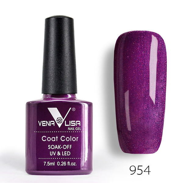 954 - New Free Shipping Nail Art Design Manicure Venalisa 60Color 7.5Ml Soak Off Enamel Gel Polish UV Gel Nail Polish Lacquer Varnish