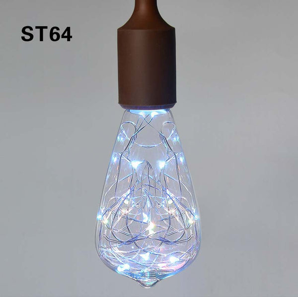 ST64-200006153 - Creative  Edison Light Bulb Vintage Decoration LED Filament lamp Copper Wire String E27 110V 220V Replace Incandescent Bulbs