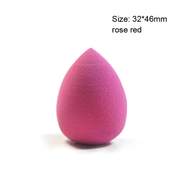 small rose red - Soft Water Drop Shape Makeup Cosmetic Puff Powder Smooth Beauty Foundation Sponge Clean Makeup Tool Accessory