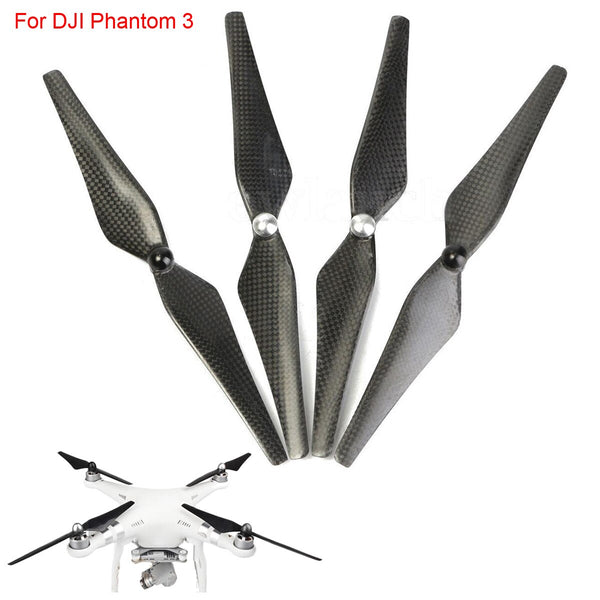 [variant_title] - BRDRC 4pcs Carbon Fiber CW/CCW Rotor Blades Propellers (Black ) For Drone DJI Phantom 2 3 Quadcopter Paddles