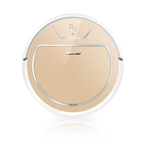 Luxurious gold / AU - Robot Vacuum Cleaner 350ML Electronic Suction Sweep Dry and Wet 2000 Pa Intelligent Navigation APP Control Robotic Dust Cleaner