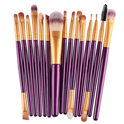 BU2-11 - MAANGE 15/18 Pcs Professional Makeup Brushes Set Comestic Powder Foundation Blush Eyeshadow Eyeliner Lip Make up Brush Tools