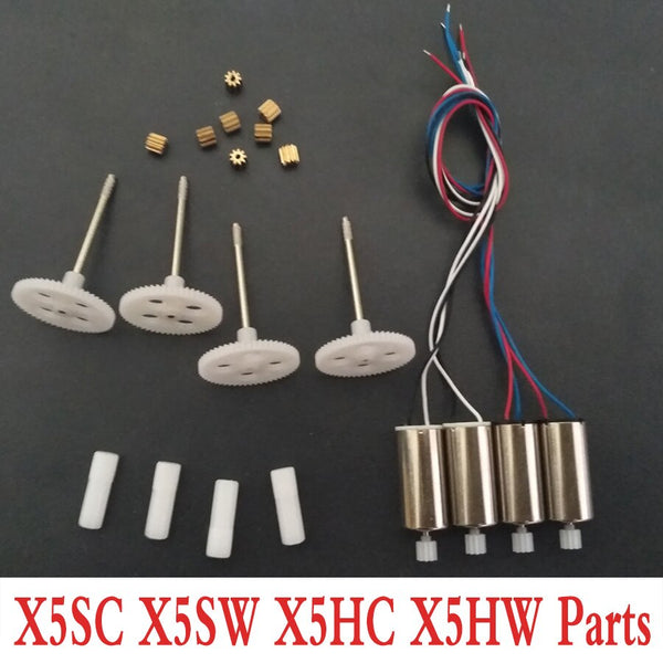 Metal gears - SYMA Drone Quadcopter Spare Parts 4pcs Motors and 4pcs Gears For X5SW X5SC X5HC High Quality Components