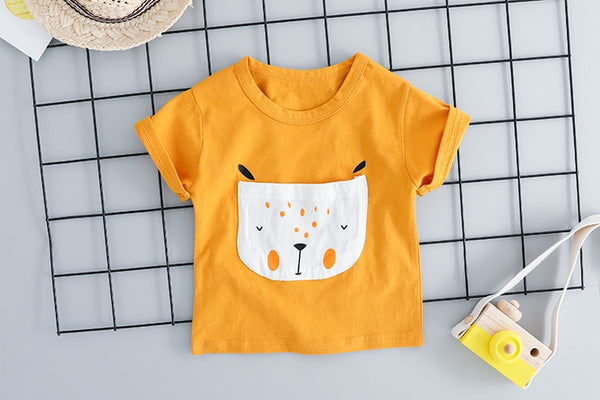 [variant_title] - HYLKIDHUOSE 2019 Summer Baby Girls Boys Clothing Sets Infant Clothes Suits Cartoon T Shirt Shorts Kids Children Vacation Costume