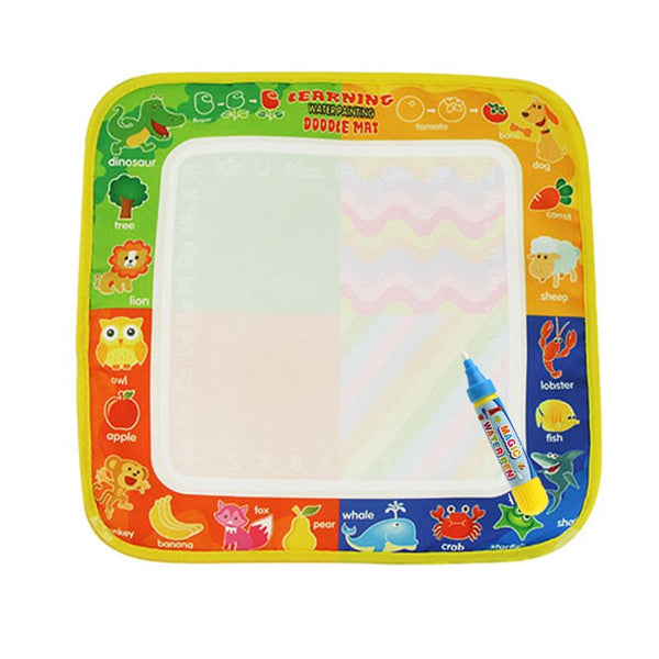 A 29x29.5cm - 3 types Drawing Toys Water Drawing Mat Rug Reusable Painting Board With Magic Pen Non-toxic Early Educational Toys for kids
