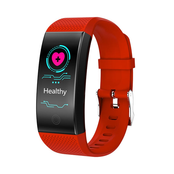red - BANGWEI Fitness Smart Watch Men Women Pedometer Heart Rate Monitor Waterproof IP67  Running Sport Watch For Android IOS