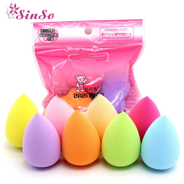 [variant_title] - Sinso 4Pcs Makeup Sponge Top Quality Real Soft Powder Beauty Cosmetic Puff Soft Make up Cosmetic Tools Water-Drop Shape 8Colors