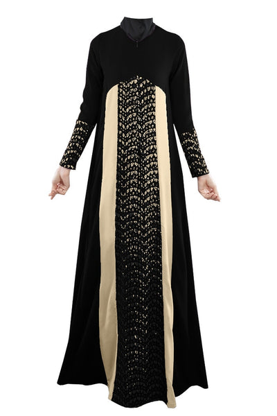 Black / L - 2019 Fashion Hollow Out islamic clothing hijab black abaya dress arab womens clothing malaysia dubai abaya dress B8020