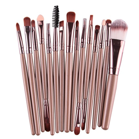 BU2-9 - MAANGE 15/18 Pcs Professional Makeup Brushes Set Comestic Powder Foundation Blush Eyeshadow Eyeliner Lip Make up Brush Tools