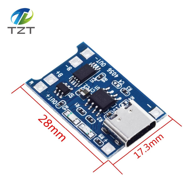 [variant_title] - TZT type-c / Micro USB 5V 1A 18650 TP4056 Lithium Battery Charger Module Charging Board With Protection Dual Functions 1A Li-ion